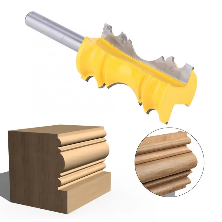 

8mm Shank Router Bit Elaborate Chair Rail Molding Router Bit 8mm Shank Woodworking Milling Cutter