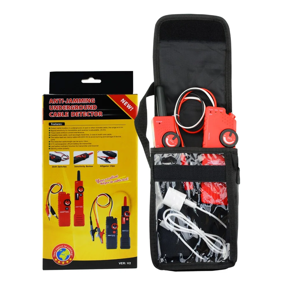 

NF-819_EU Wire Locator Cable Tester Live Wire De-energized w/ Rechargeable Battery w/ Polarity Tester