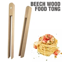 beech wood kitchenware natural wood food tong spaghtti tongs noodle pasta clamp with mangnet kitchen tool cuisine utensil