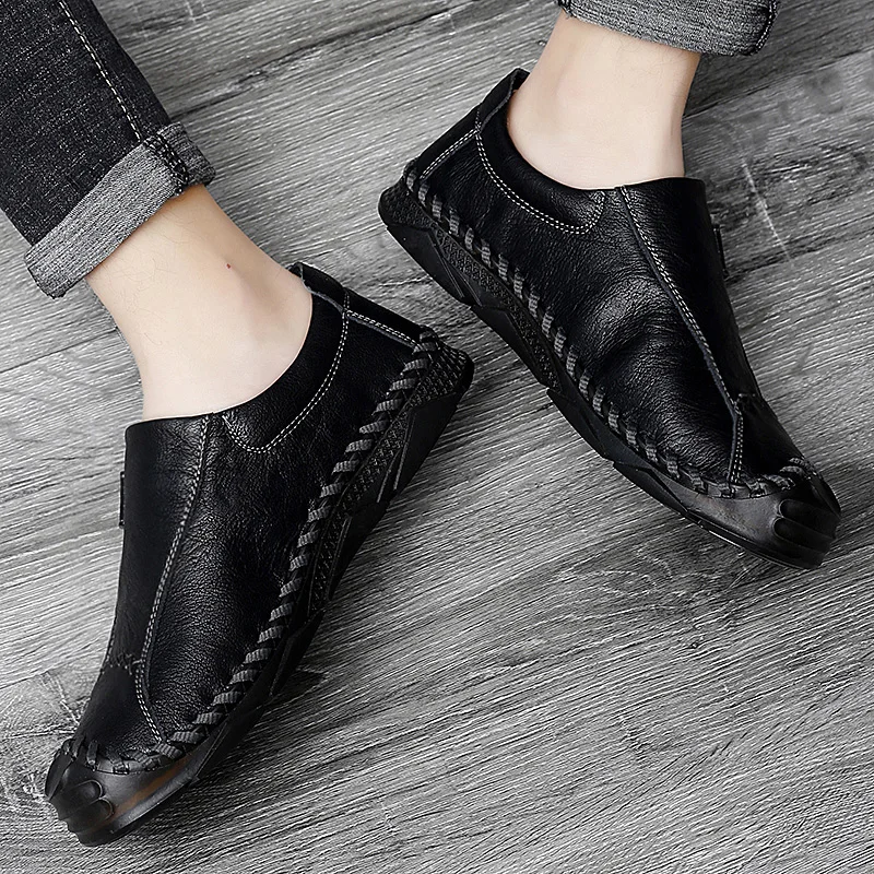 

sapato classic Mens couro shoes men suede homme moccasins sapatos zapatillas large size uomo genuine genuino shoe fashion para