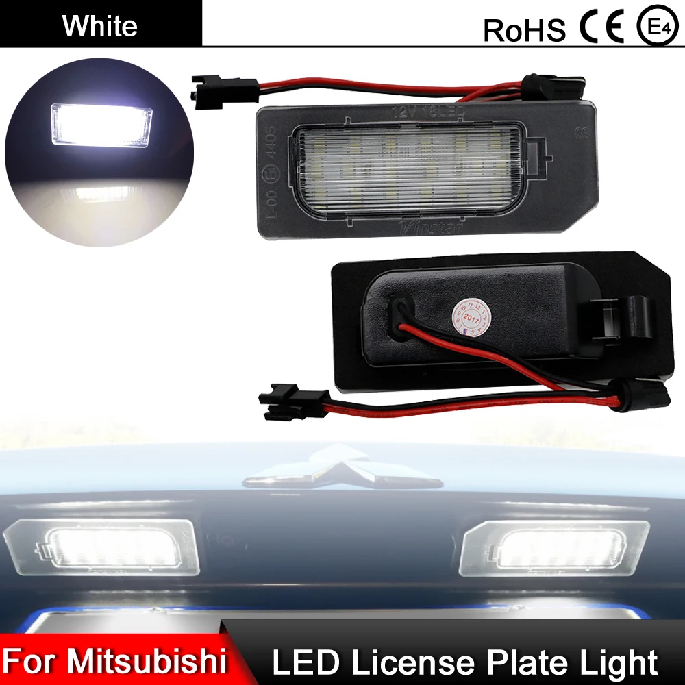 

1 Pair For Mitsubishi ASX Outlander Sport 2011-2020 High Brightness White LED License Plate Light Number Plate Lamp