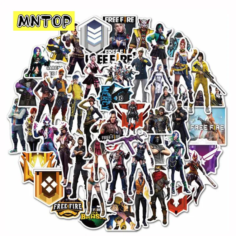 10/30/50Pcs/set Game Free Fire Stickers Laptop DIY Guitar Luggage Skateboard Phone Bike Kid Toys Waterproof Sticker Decals