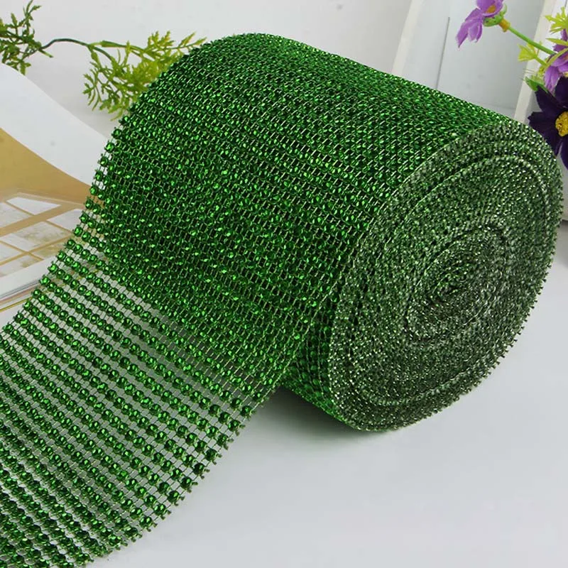 Модные хрустальные бриллиантовые сетчатые ленты со стразами для букетов