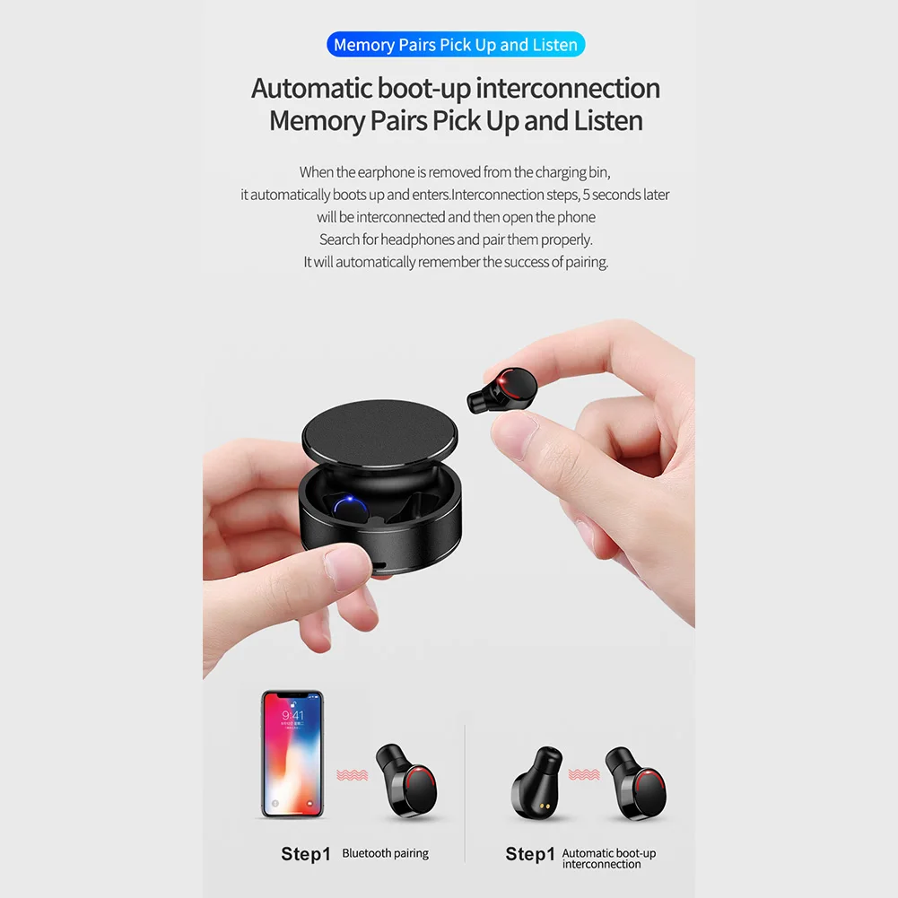 Erilles Bluetooth наушники Беспроводной один двойной дополнительный стерео Hi Fi звук