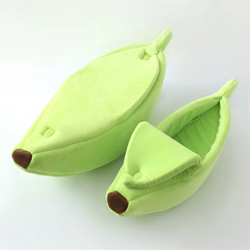 

Funny Banana Cat Bed House Cute Cozy Cat Mat Beds Warm Durable Portable Pet Basket Kennel Dog Cushion Cat Supplies Multicolor