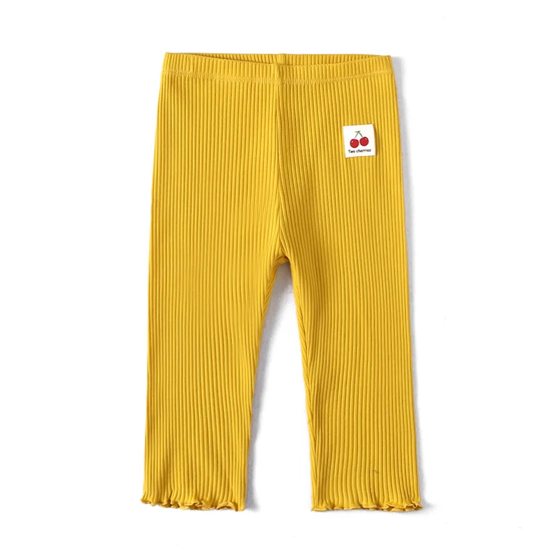 Леггинсы для девочек на весну-лето хлопковые облегающие брюки с эластичным