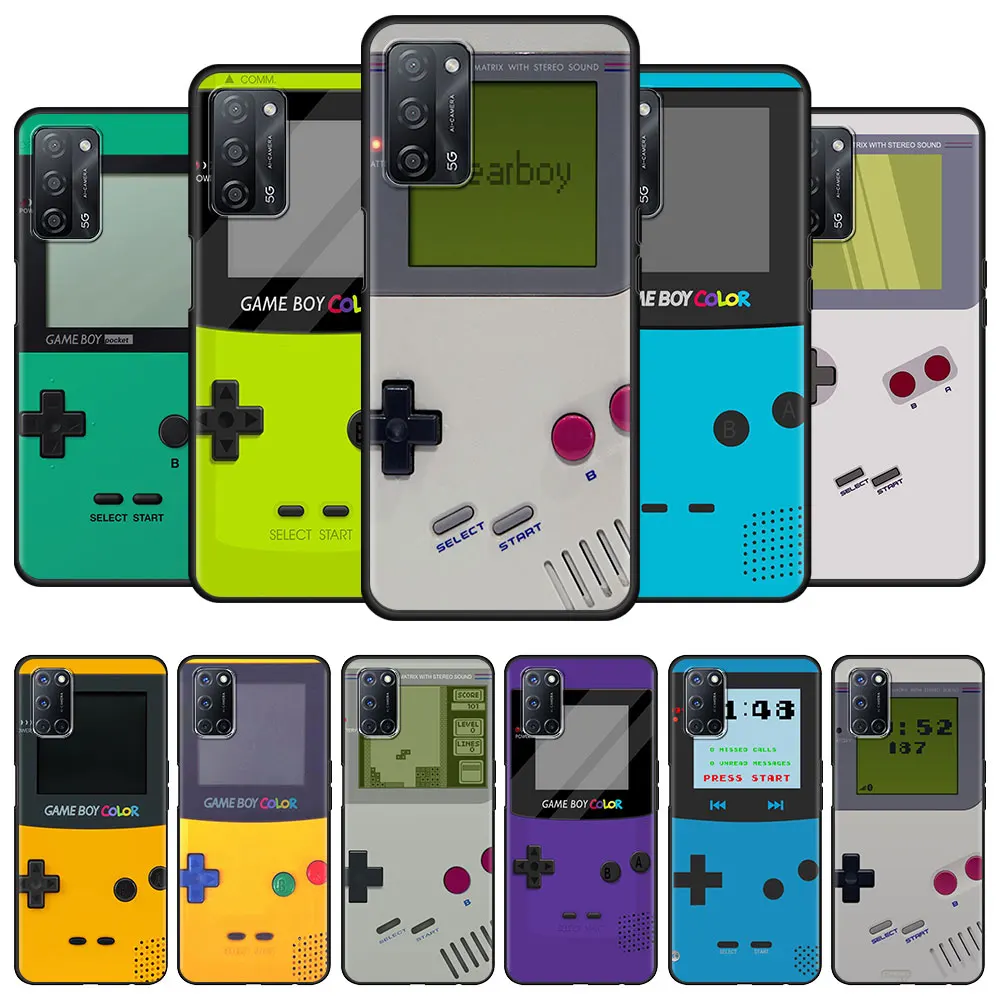 

Retro Video Gameboy Cell Phone Case for Oppo A53 A9 2020 A52 A93 Find X2 Lite X3 Reno 3 4 Pro 5G Ace A55 A94 A74 Cover