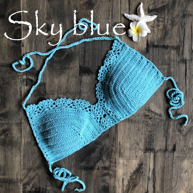 Купальник LOOZYKIT Solid Bikinis 2019 Mujer с крючком на пляжные топы, вязаный сексуальный женский плавательный бюстгальтер без подкладки женского купальника.