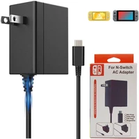 switchlite fast charger 15v ac power adapter for nintendo switch ac power supply with 5ft type c cable support tv mode and dock