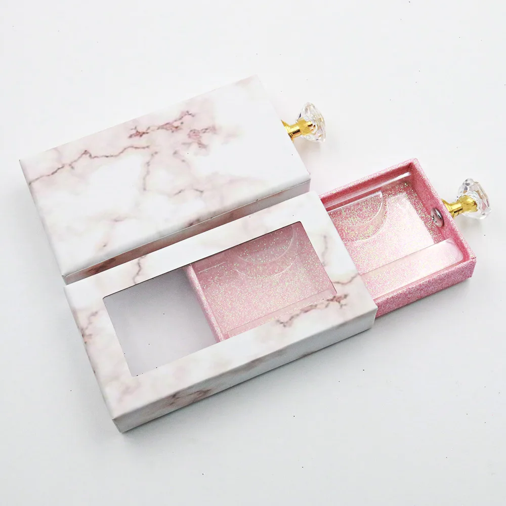 Упаковочная коробка для ресниц с лотком оптовая продажа квадратные алмазные