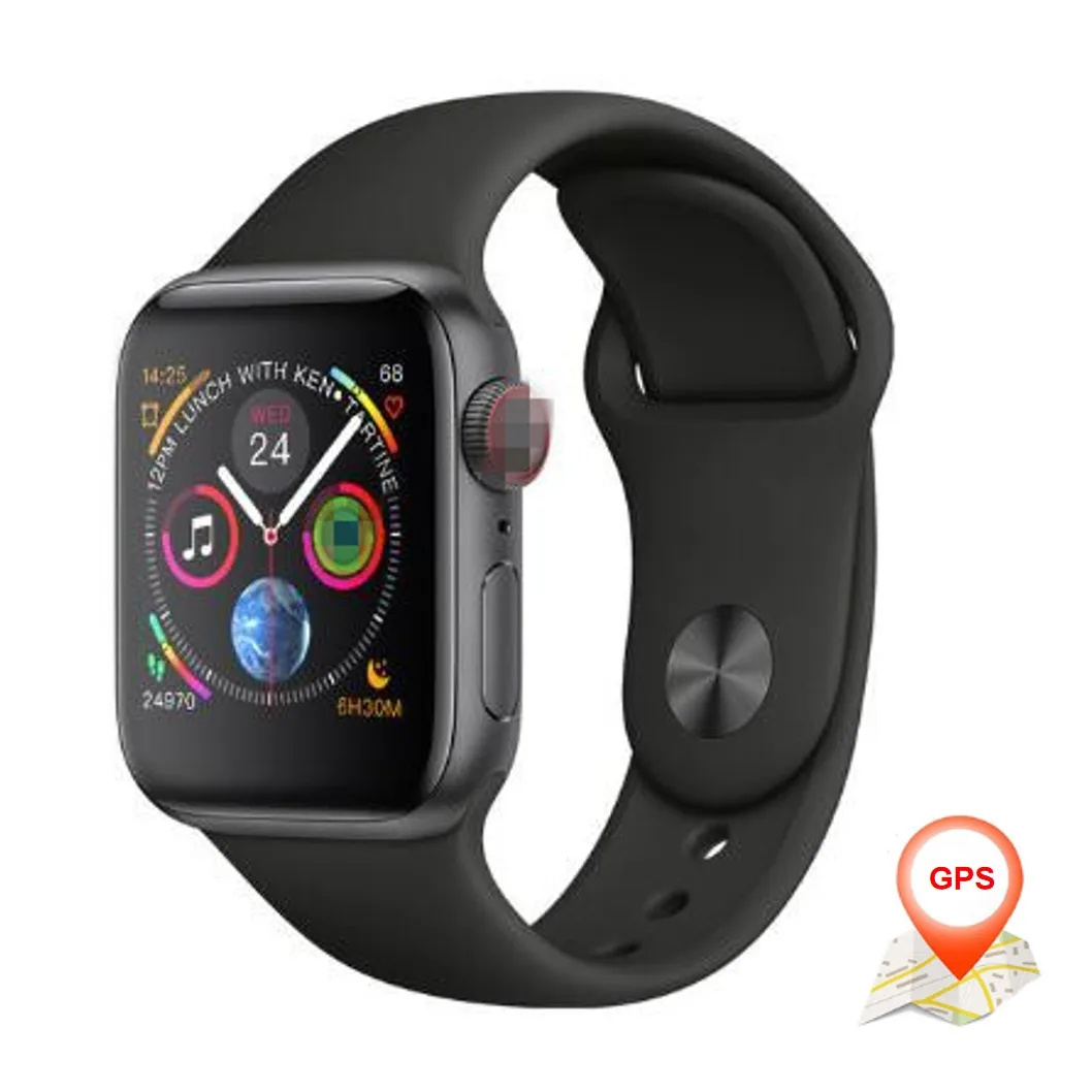 Black Умные часы IWO 11, gps, умные часы для мужчин, 1:1, 44 мм, серия 5, умные часы, монитор сердечного ритма, напоминание о звонках, PK IWO 10 - Цвет: Black