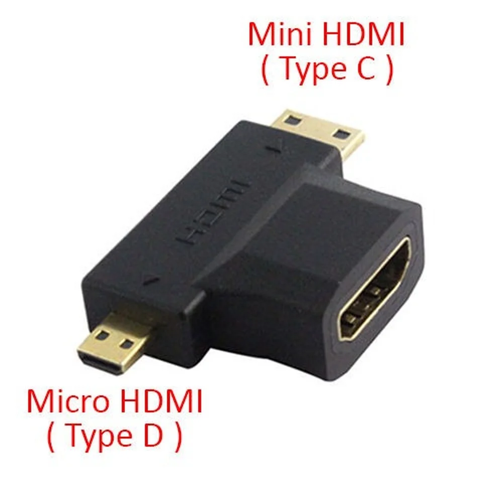 

Переходник HDMI (гнездо)/Mini/Micro HDMI (штекер) 3-в-1, 1080p