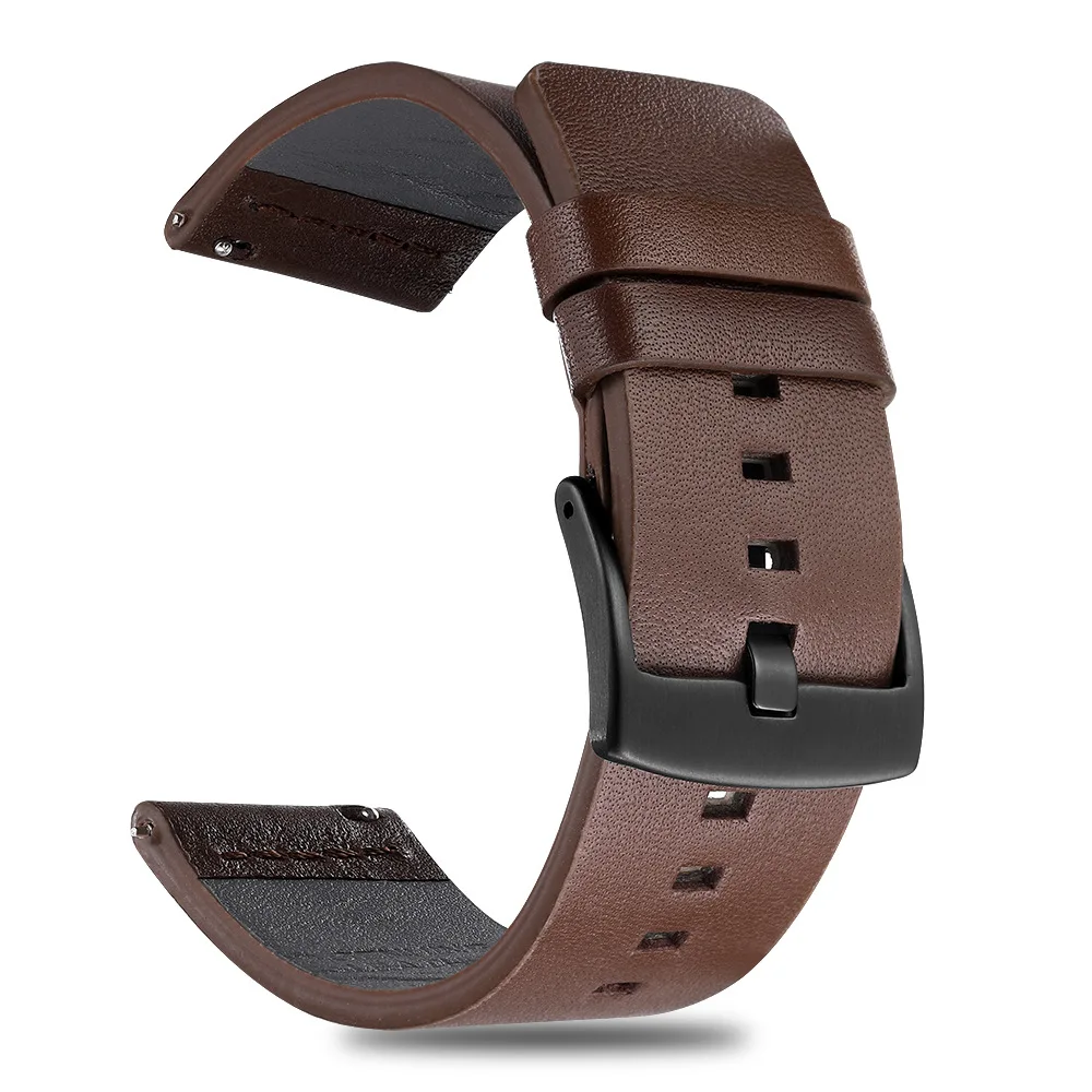 Fashion Watch Strap for Men Genuine Leather Watch Stainless Buckle Cowhide Strap