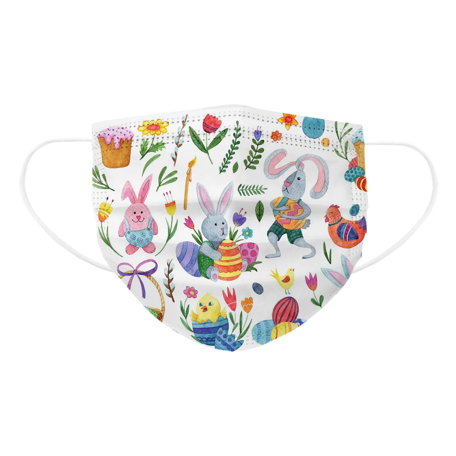 

mascarillas 100pcs Easter Children's Mask Disposable Face Mask 3Ply Ear Loop Breathable Outdoor SAFETY Face Mask