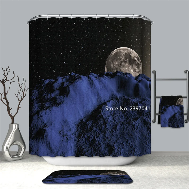 

Watercolor Wind Modern Simple Creative Nordic Wind Shower Curtain Bathroom Shower Room Waterproof and Mildew Proof with Hook