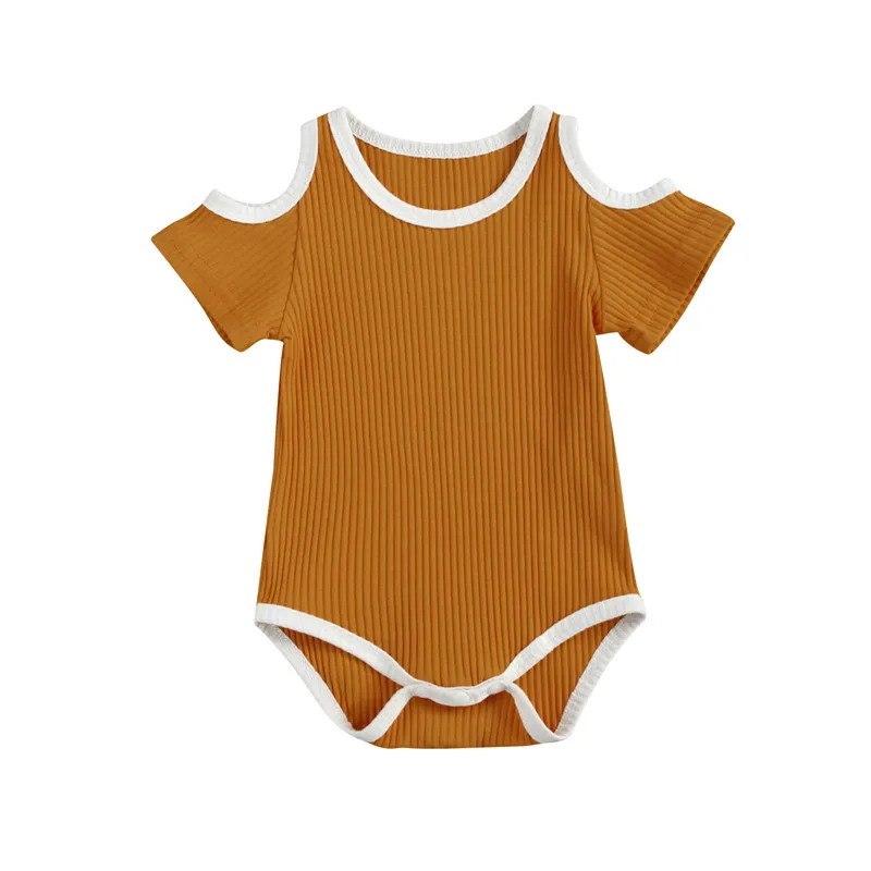 

0-18M Newborn Kid baby Girl Romper Round Neck Short Sleeve Bodysuit One-Piece Suit Cotton Bodysuit One-Pieces