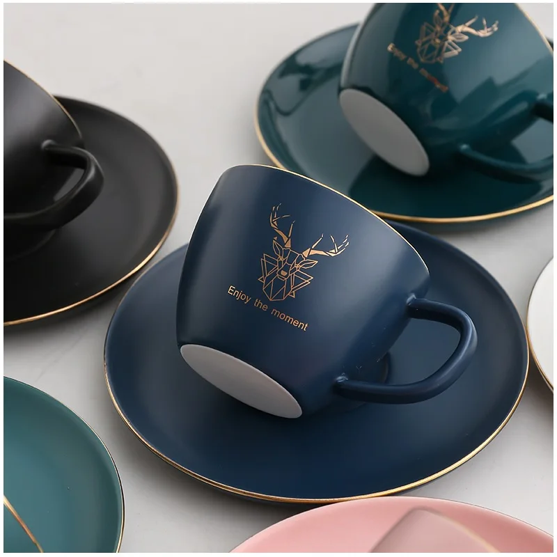 Светильник Luxry керамический кофейный набор 220 мл чашка блюдце и ложка Европейский