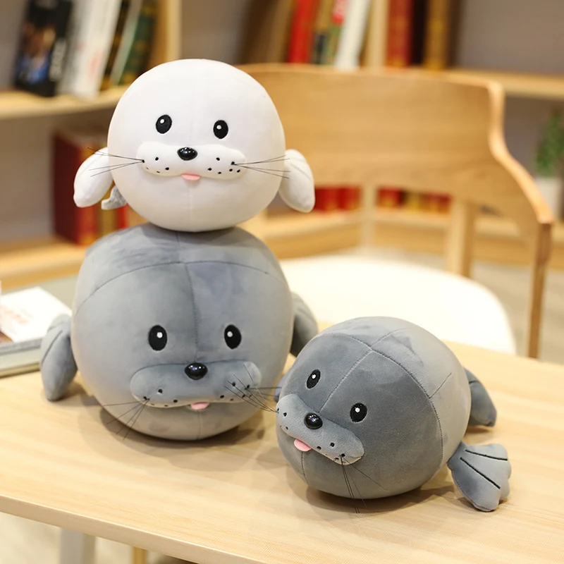 

1PC 30-60cm Cute Stuffed Sea Lion Plush Toy Soft Pillow Kawaii Cartoon Animal Seal 3D Novelty Toy Doll for Kids Lovely xmas Gift