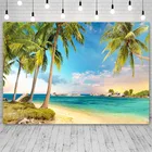 Avezano летние Тропические Платья Фоны с изображением моря пляжа песка облачного неба отпуск Живописный фон для фотосъемки фотосессия Фотостудия