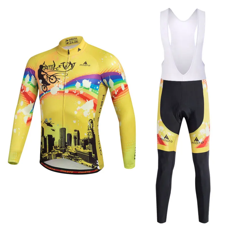 MILOTO зимние теплые флисовые велосипедные костюмы для мужчин 2019 roupa ciclismo комплекты