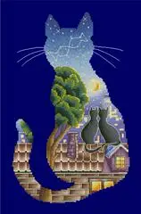 

Набор для вышивки «Кот в лунном свете», весенний Набор для вышивки крестиком 11CT 14CT 18CT, наборы для вышивки