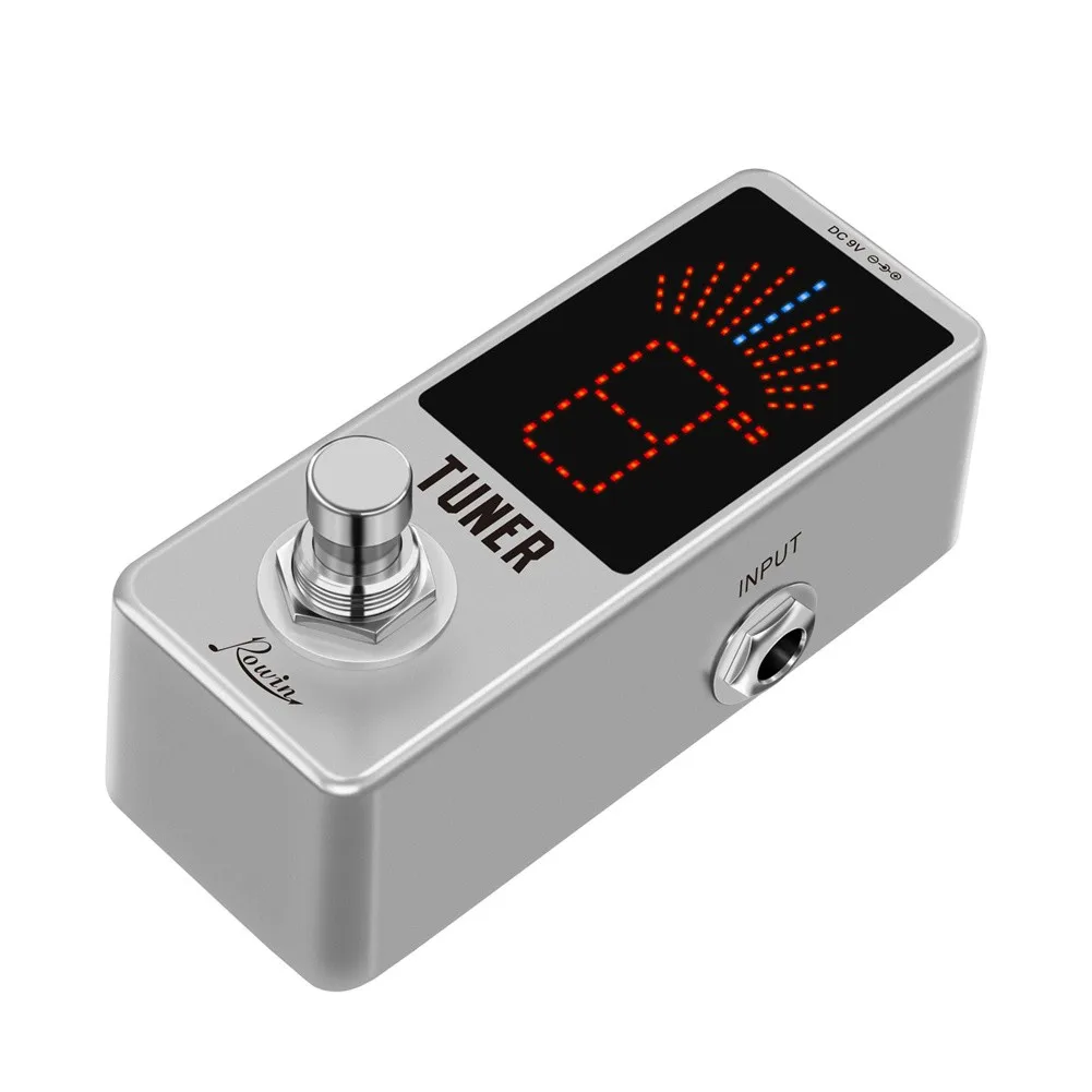 

Rowin LT-910 Chormatic Tuner Pedal High Precision Tuner LED Display True Bypass Fast Precise Strobe Mode With +/- 0.1% Accuracy