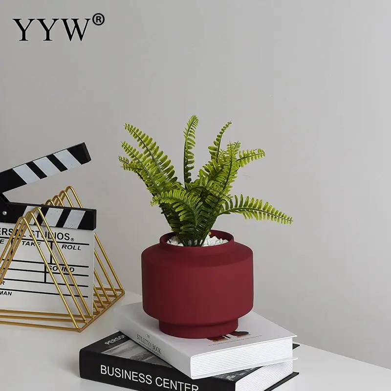 

Morandi Ceramic Vase Modern Home Furnishing Soft Decorations Dining Table Office Fresh Flowers Dried Flower Floral Arrangement