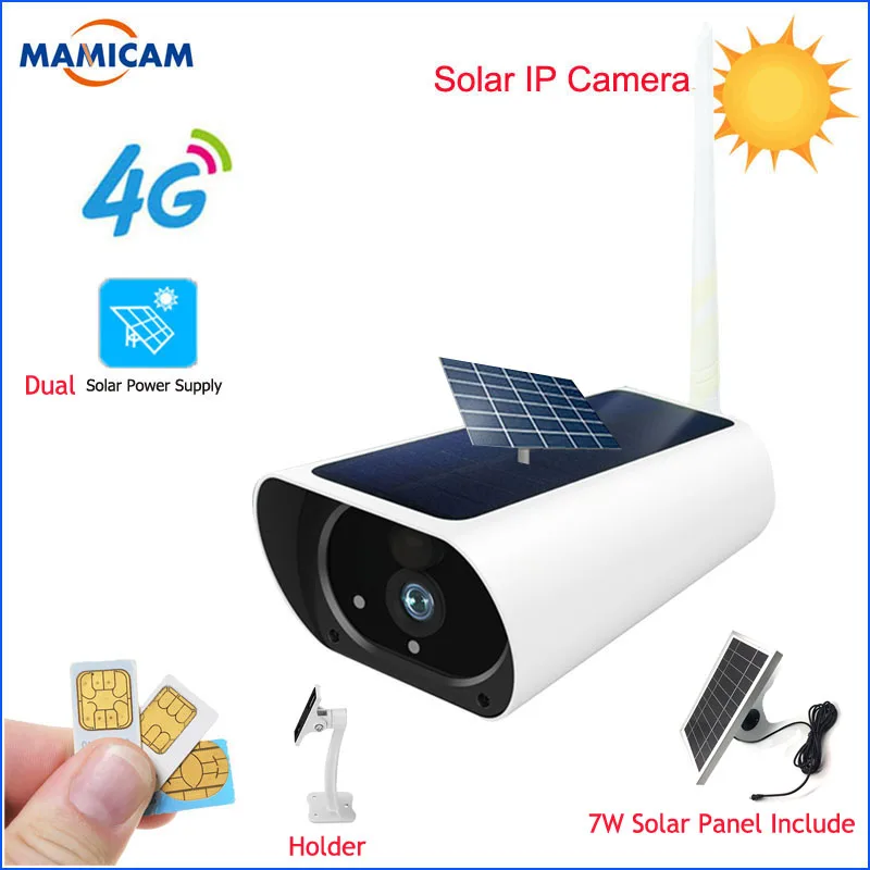 1080P 3g 4G SIM карта солнечная мощность Wifi камера батарея двухсторонняя аудио безопасность наружная беспроводная ip-камера HD наблюдение PIR GSM