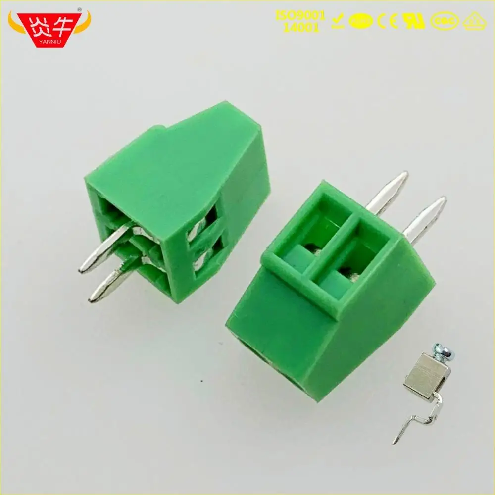 128-2.54-2P KF308 2,54 мм 2PIN PCB Универсальный винтовой клеммный блок DG308 KF128-2.54-2P MPT 0,5/2-2,54-1725656 PHOENIX CONTACT YANNIU - Цвет: 128-2.54-2P
