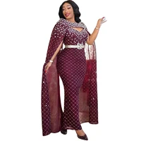 african party maxi dresses for women evening dress dashiki off shoulder beaded africa clothes plus size bodycon christmas robe