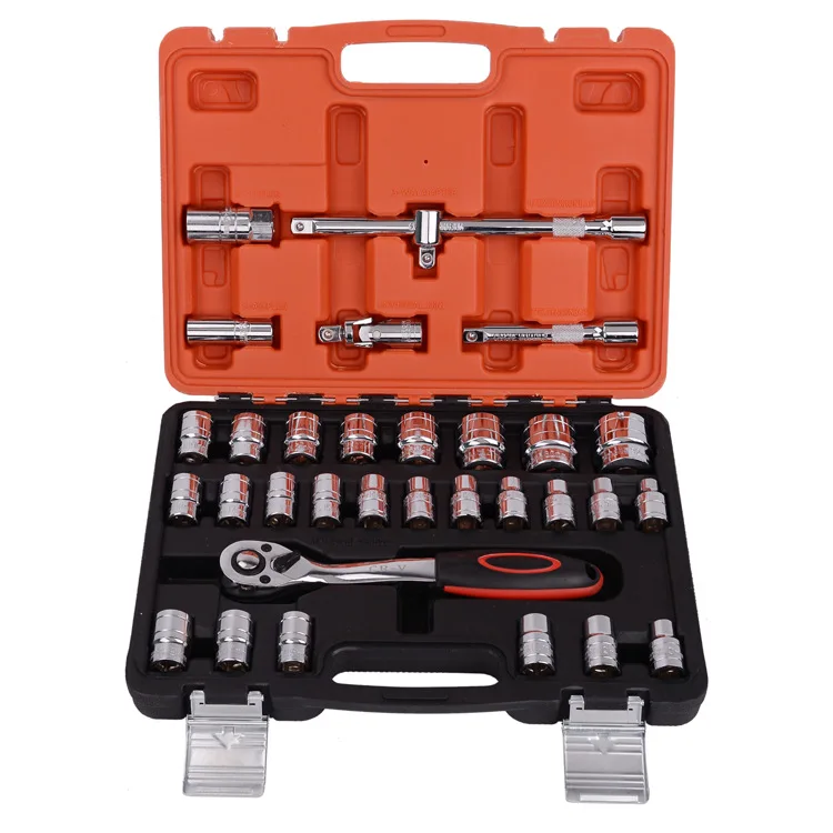 

Factory Wholesale 32-Piece Basic Hand Tool Auto Repair Sleeve Combined Automobile Tool
