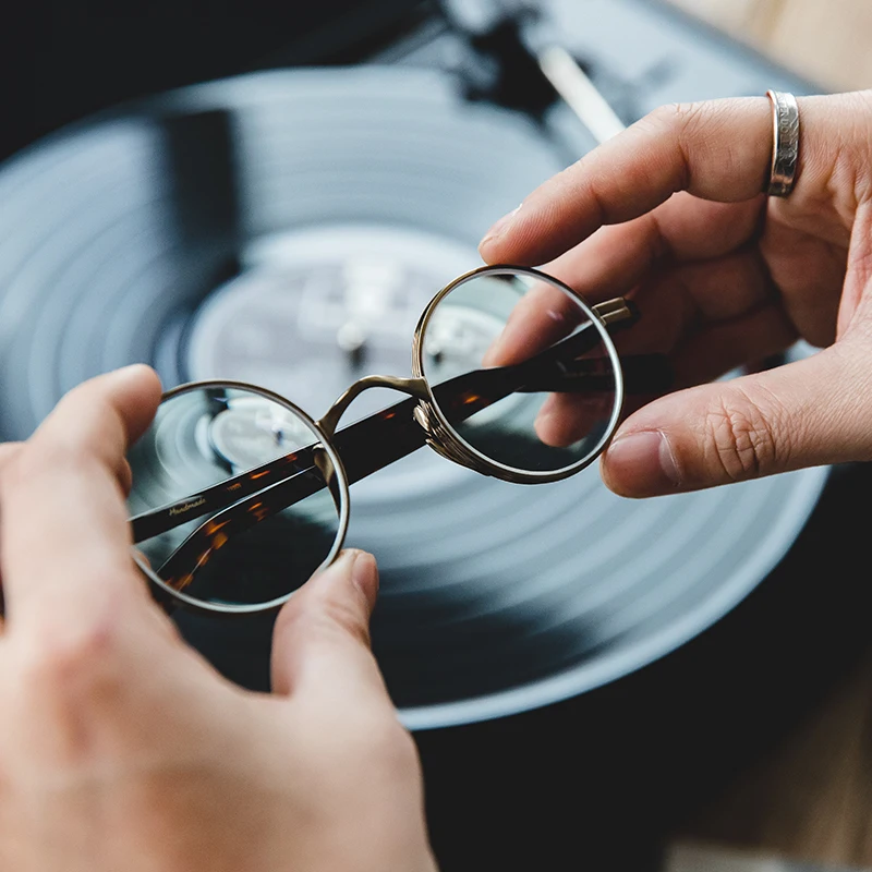 Мужские женские и мужские очки Maden Lennon круглые с металлической оправой