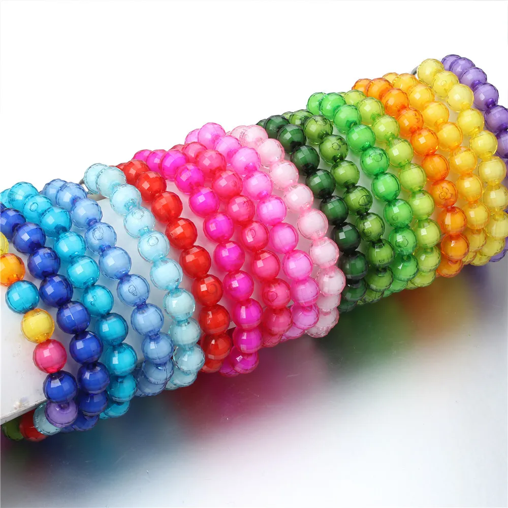 Новые ювелирные изделия 18 мм браслет с кнопками 10 Кристальный акриловый бисером