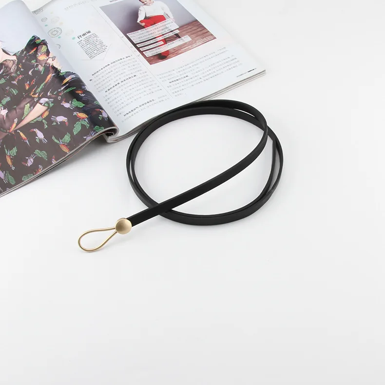 

New Style Slender women Belt Cool Buckle Simple All-match Jeans Dress Long Sweater Decorative Leather Belts