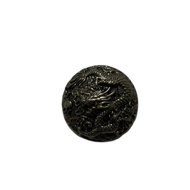 

Wholesale Hot Sale Screw Head 3.5cm Round Silver Dragon Metal Buttons For Fashion Man Woman Belt and Bag Jewelry Accessories