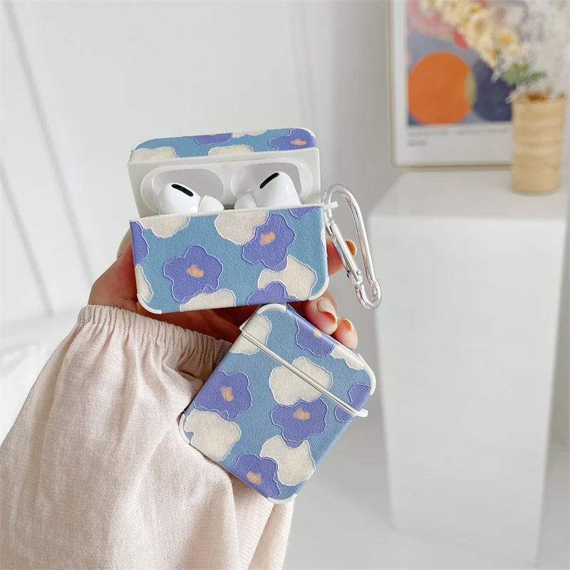 

Рельефный чехол для наушников Apple Airpods 1 2 с милым цветком, силиконовый чехол для гарнитуры, зарядный бокс для Airpods Pro, чехол с карабином