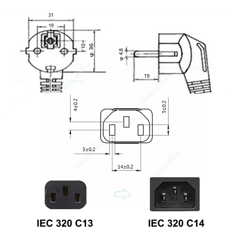 Кабель питания для ПК 1 5-10 м штепсельная вилка европейского стандарта IEC C13 кабель