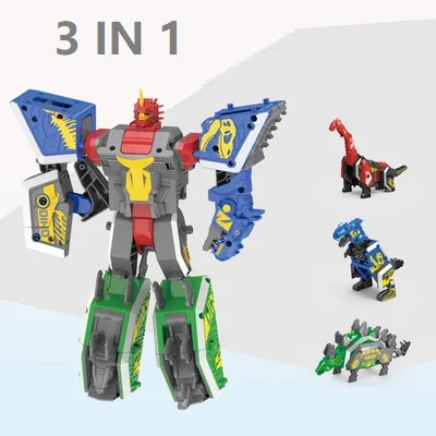 Продажа Мощная сборка обучающих игрушек 3D математический робот-трансформер динозавр пазл животные рейнджер игрушка для мальчиков для детей