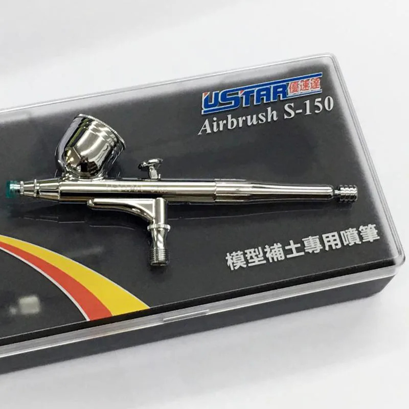 U-STAR S-150 S150 Multi-Purpose Precision Dual-Action Gravity Feed Airbrush 0.5mm Nozzle 9cc Leather Handle Putty | Инструменты