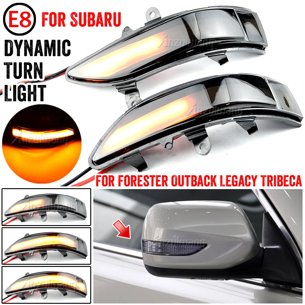 

For Subaru Forester 2011-15 Outback Legacy Tribeca Impreza LED Turn Signal Light Side Mirror Flowing Dynamic Blinker Indicator