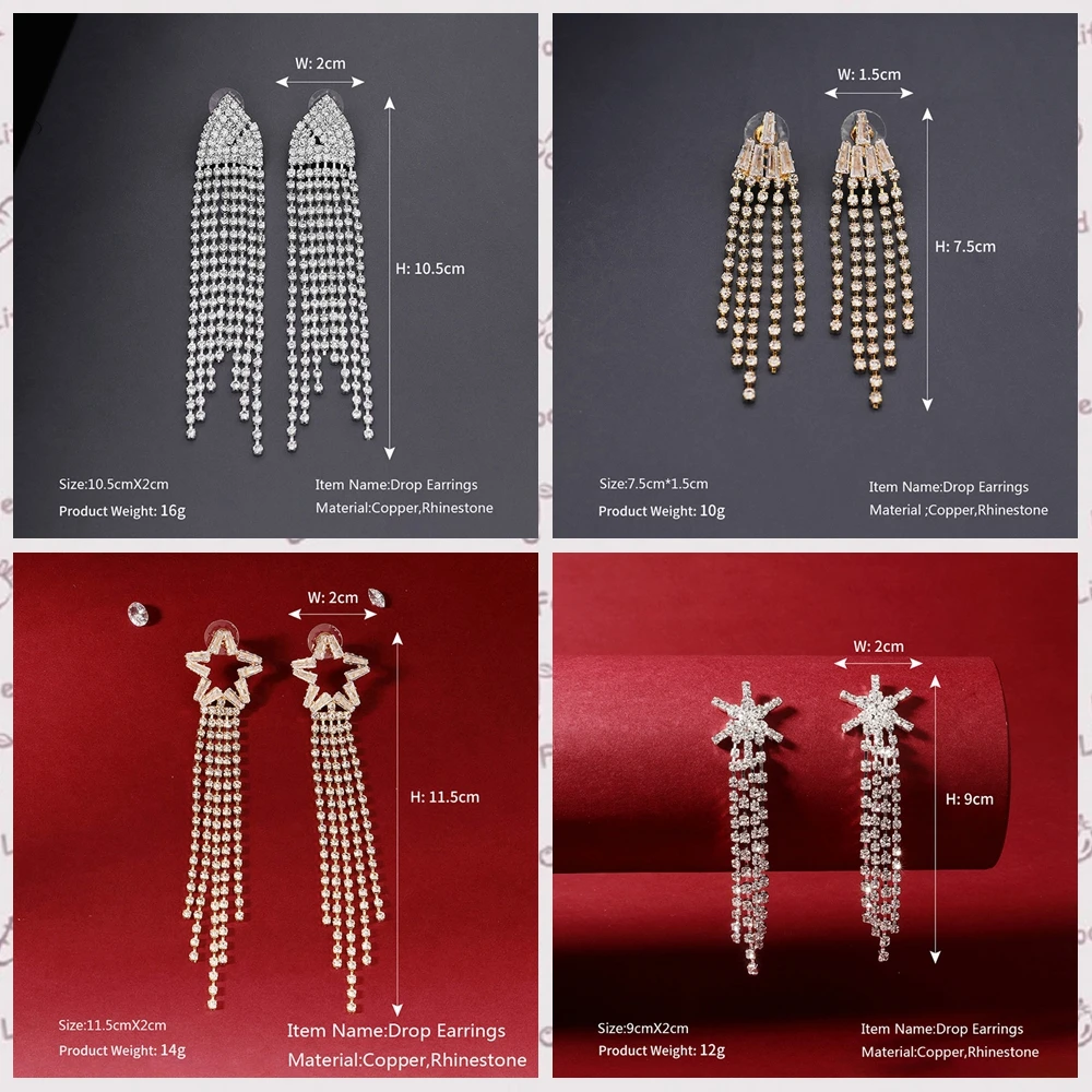 Miallo модные длинные серьги-цепочки с кисточками для женщин аксессуары серебряный