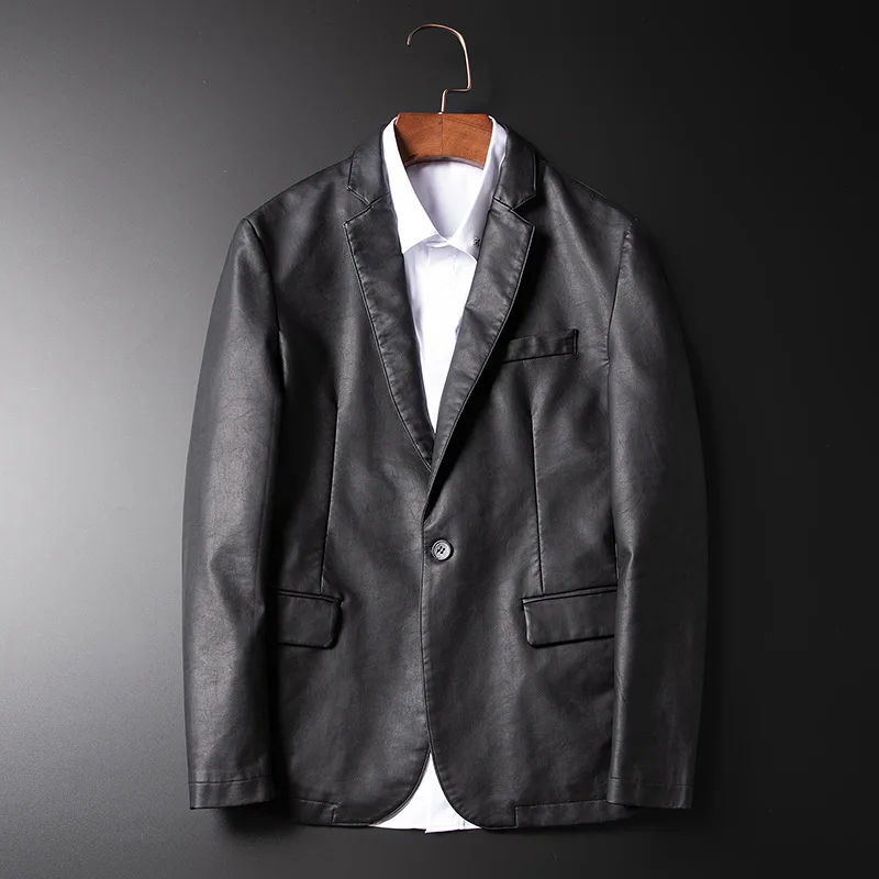 Весенне-осенний мужской блейзер приталенный деловой повседневный костюм из
