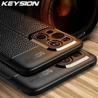 keysion shockproof case for oppo find x3 pro 5g luxury leather texture soft silicone phone back cover for find x3 lite x3 neo