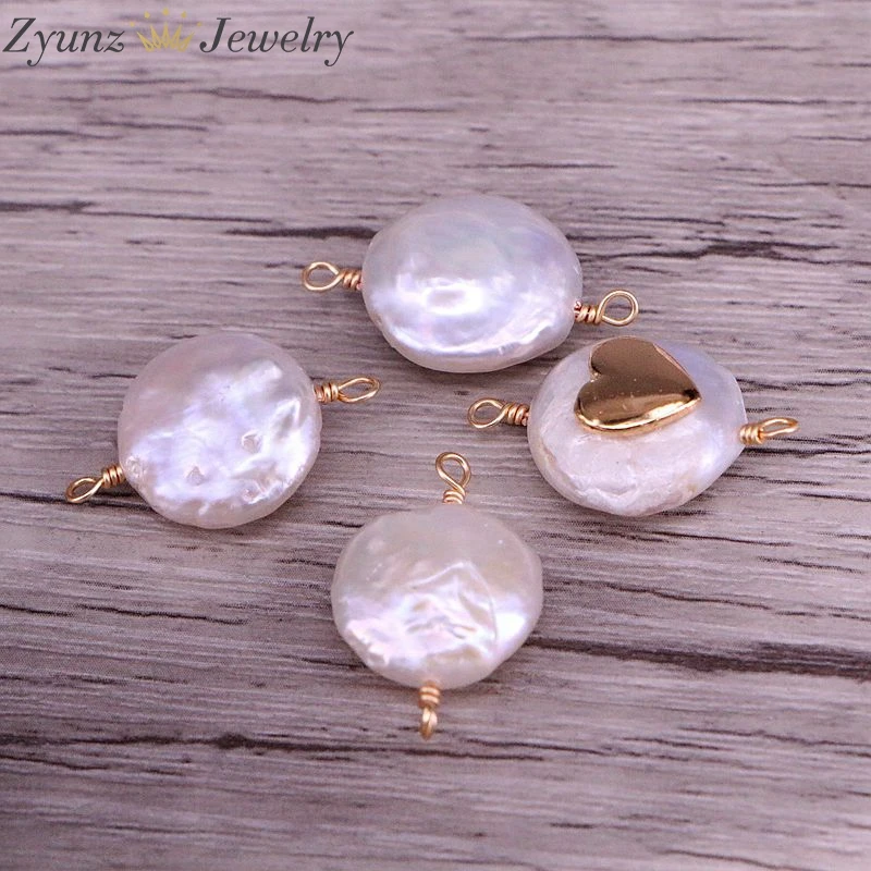 10 шт. браслет из натурального пресноводного жемчуга с кубическим цирконием в