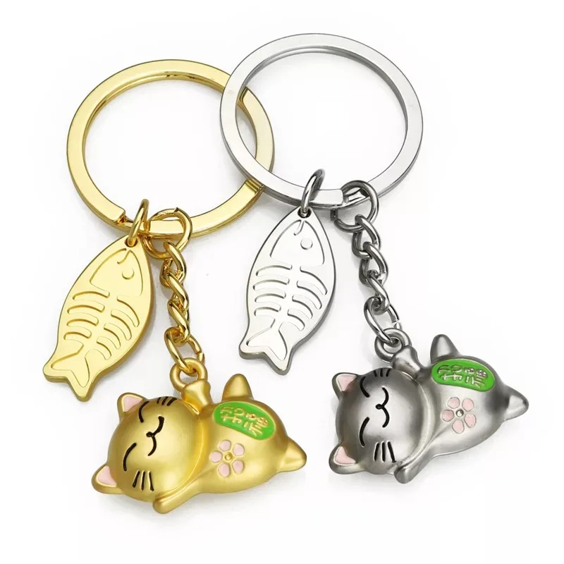 Мультфильм Рыба Подвески 3D счастливые деньги кошка женщина мужчины ювелирные