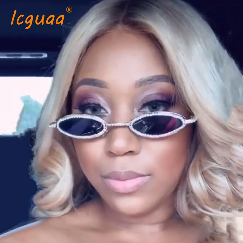 Солнцезащитные очки в винтажном стиле женские овальные маленькие ретро хип хоп