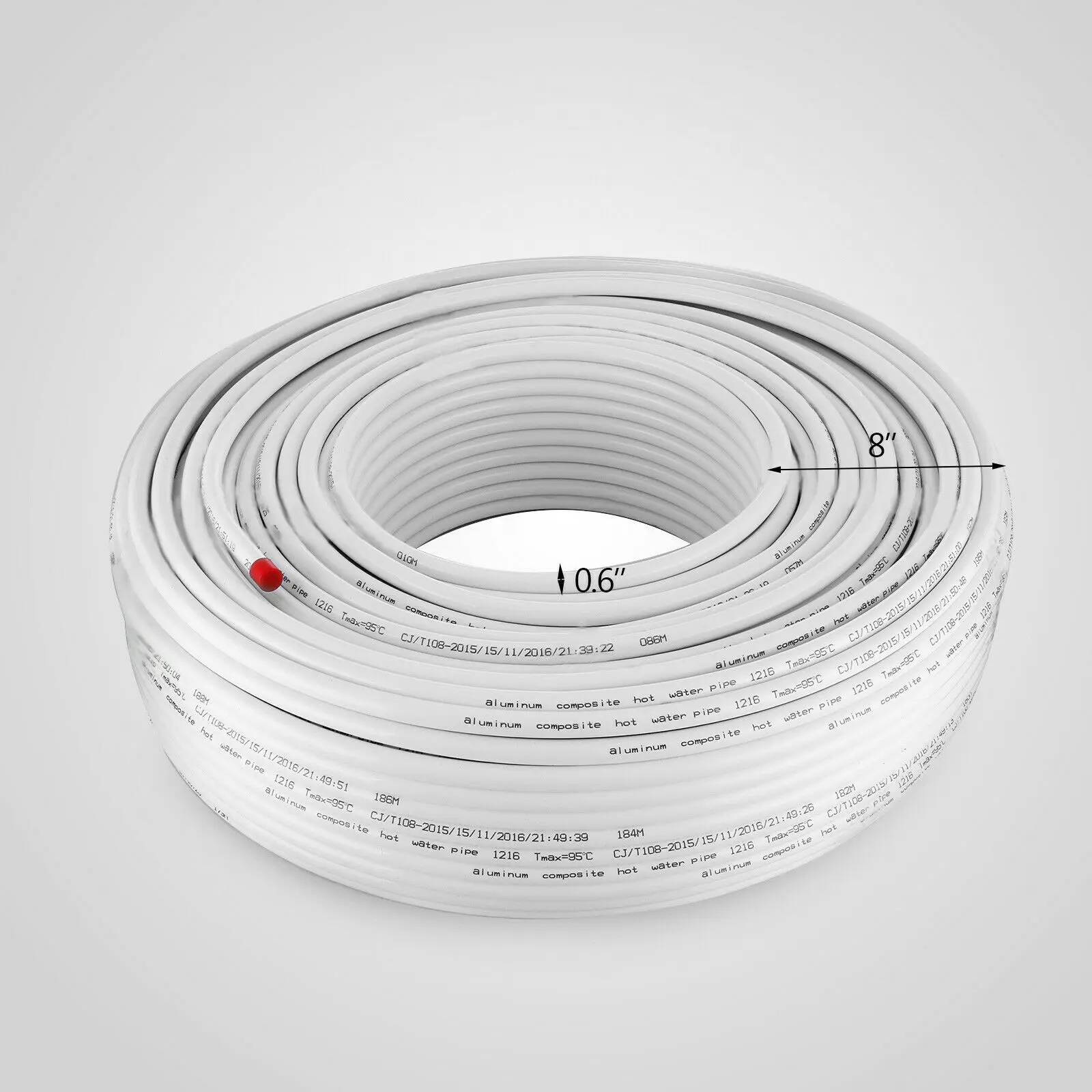 VEVOR 1/2 &quot300 м pex al трубка из сшитого полиэтилена труба лучистый подогреватель 16X2 мм
