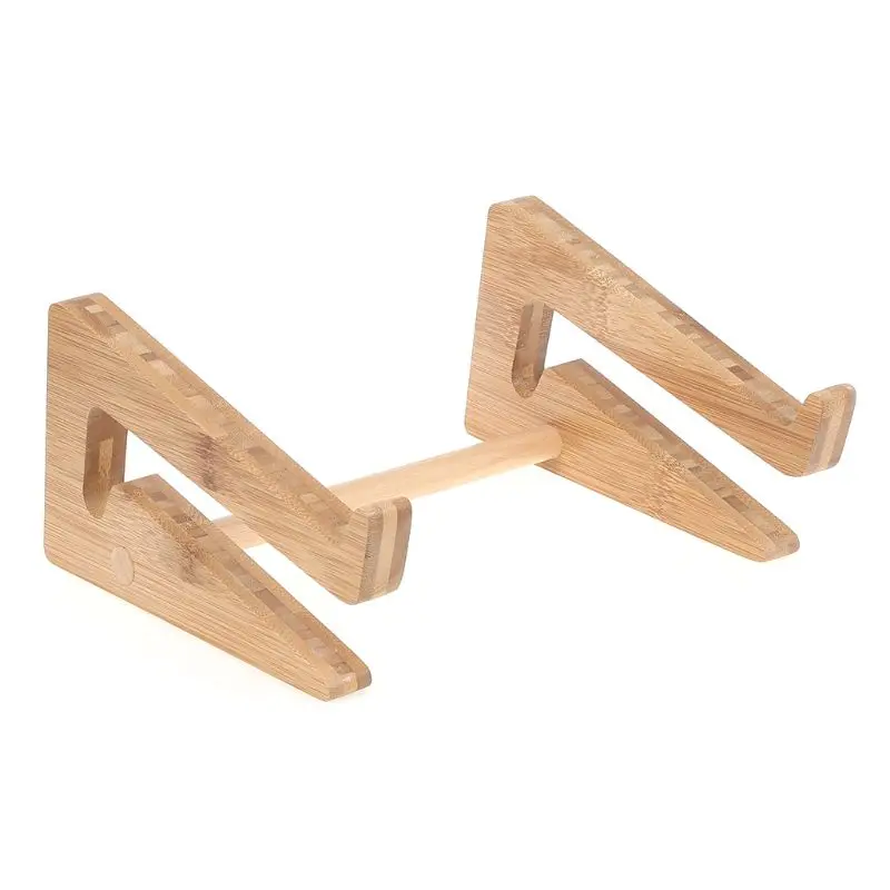 

Laptop Holder Keyboard Detachable Desk Stand Wooden Mount Foldable Portable for Apple Macbook Tablet PC Notebook 15"-17"