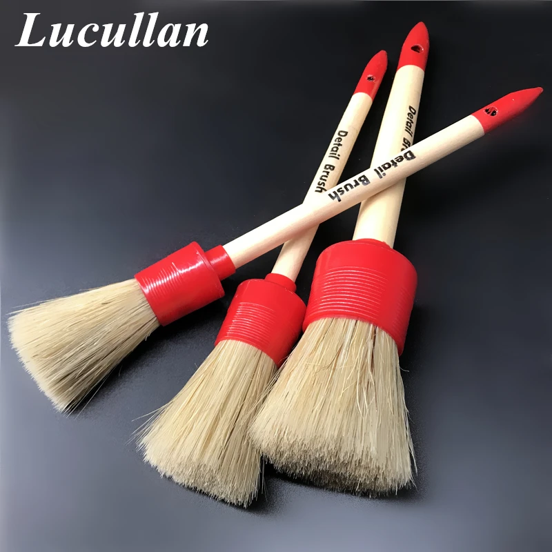 Lucullan 3 шт./лот Классическая Ручка из цельного дерева автомобильные