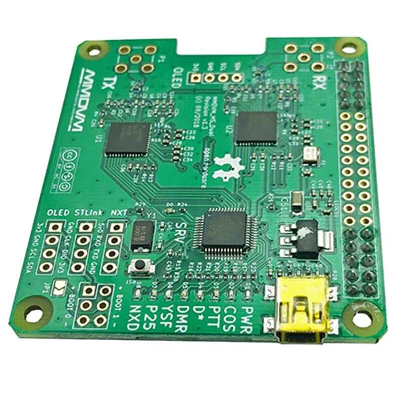 V1.3 MMDVM HS двойная шляпа дуплекс Hotspot плата + 2 шт. антенна поддержка P25 DMR YSF NXDN для